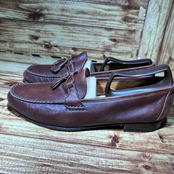 Allen Edmonds Loafers Shoes Sz 9 D Men Brown Urbino Made In Italy - Picture 2 of 7